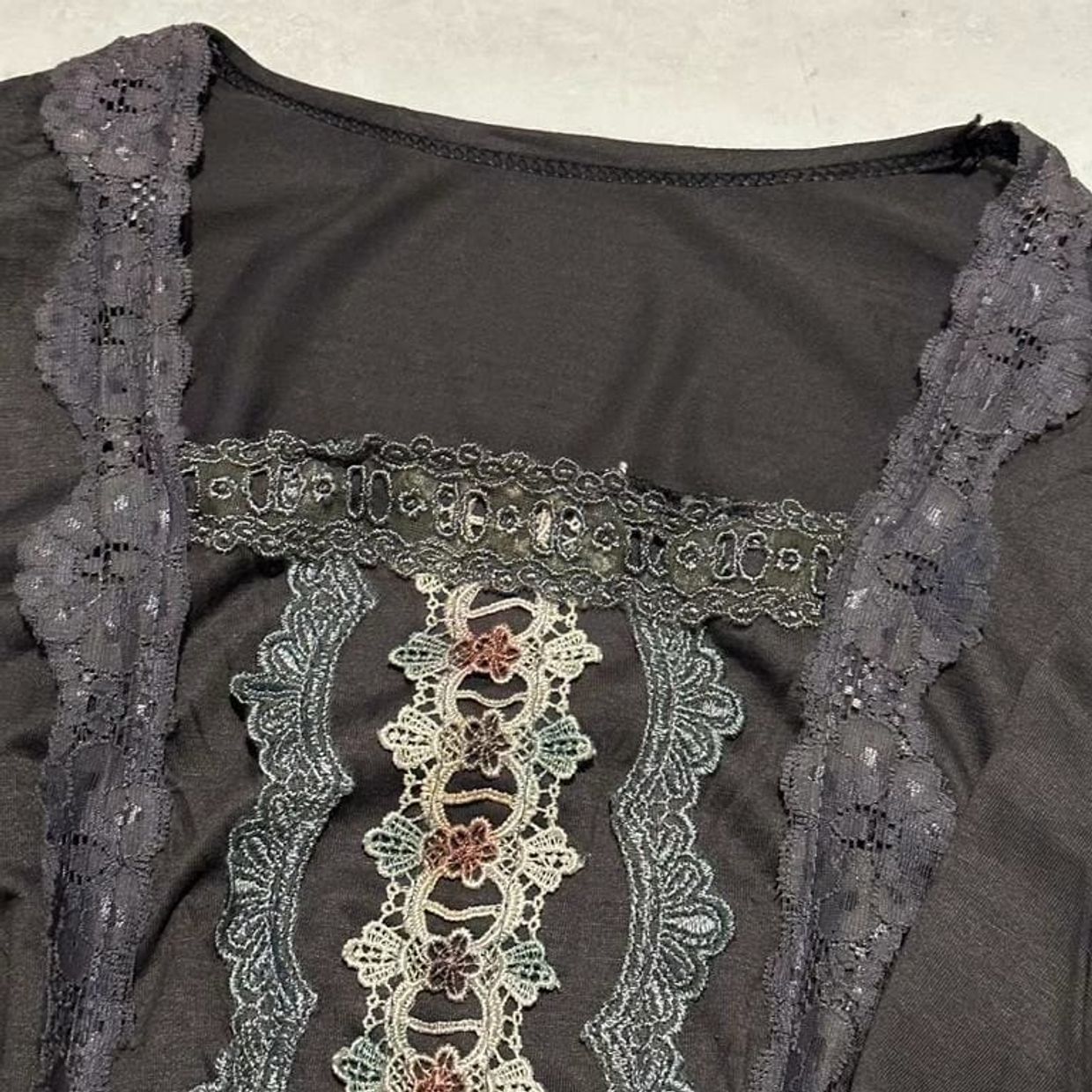 Blouse Wanita purple gray, foto 2