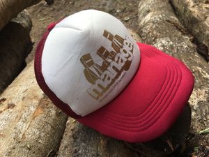 Manager maroon white trucker hat