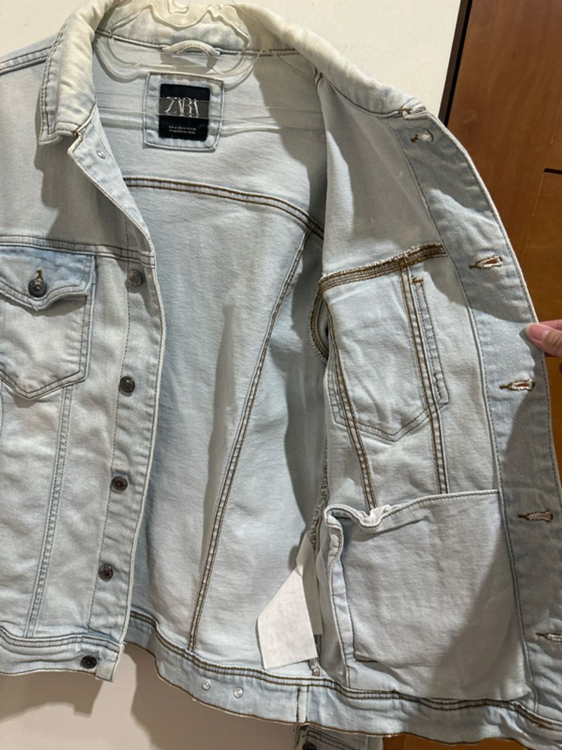 Zara Men Washed Denim Jacket, foto 7