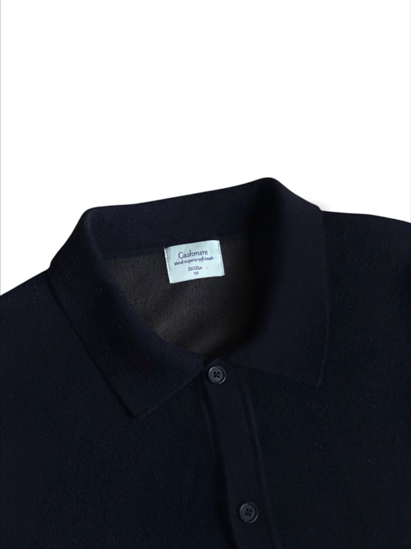 Ziozia full button cashmere blend knitted ls sweater, foto 4