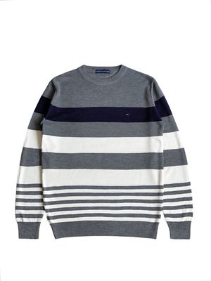 Tommy Hilfiger semi body fit stripes cotton knitted sweatshi