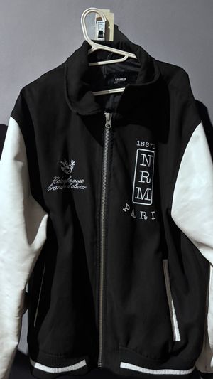 Pull & Bear Mens Varsity Jacket “Paris” Black Size XL