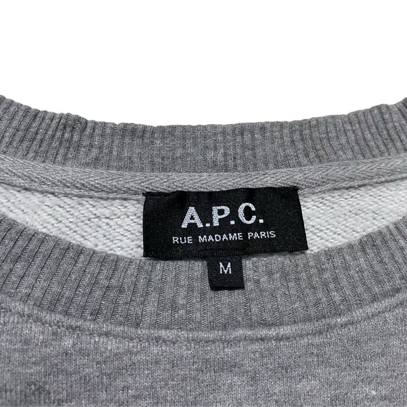 APC big logo basic grey crewneck, foto 3