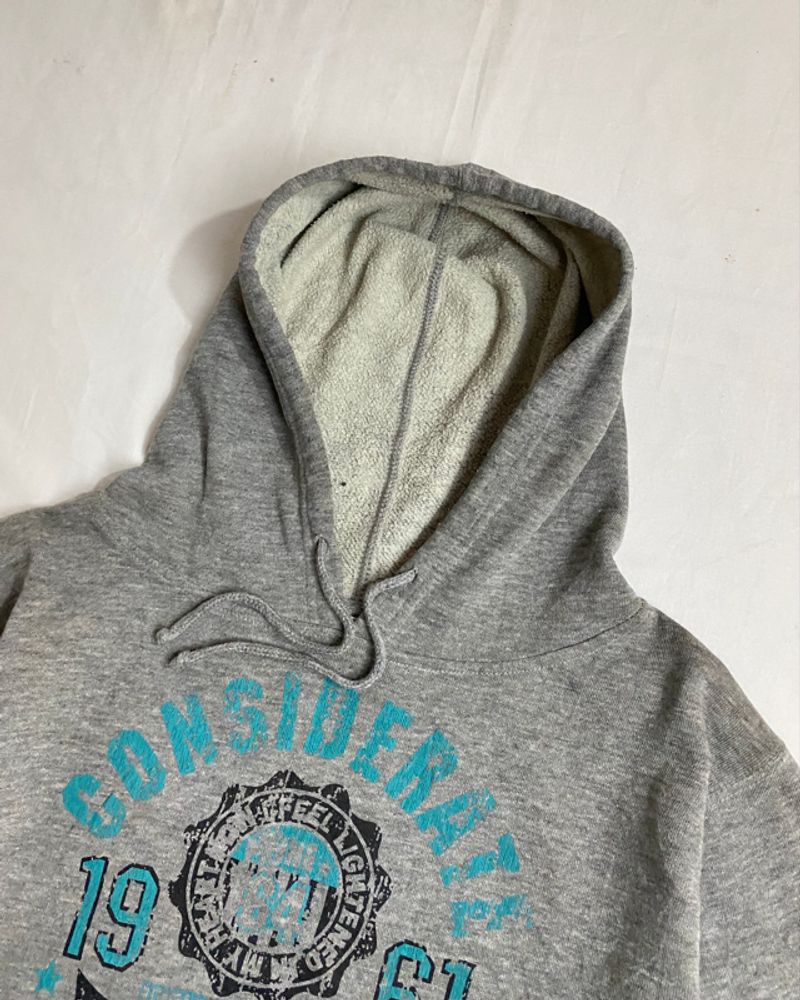 Mouvoir Dark Grey Pullover Hoodie Script Graphic, foto 5