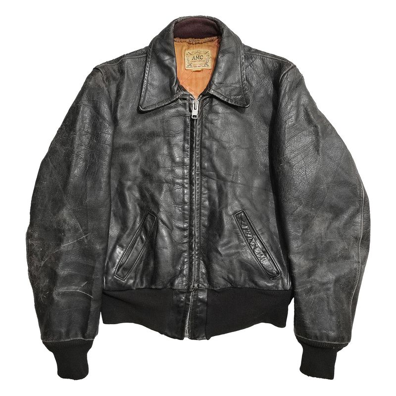 ジャケット・アウター AMC SPORTSWEAR / 50's leather jacket Vintage 1940s AMC Sportswear Leather Jacket True VTG - Preloved