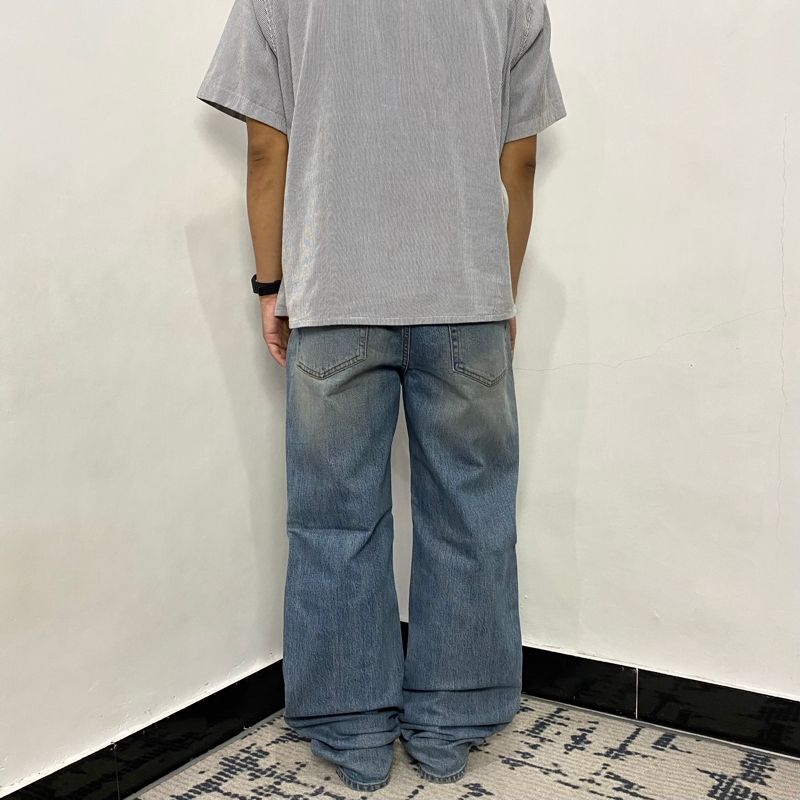 Piece worker flare blue jeans, foto 2