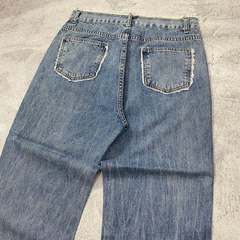 unique washed baggy blue jeans, foto 9