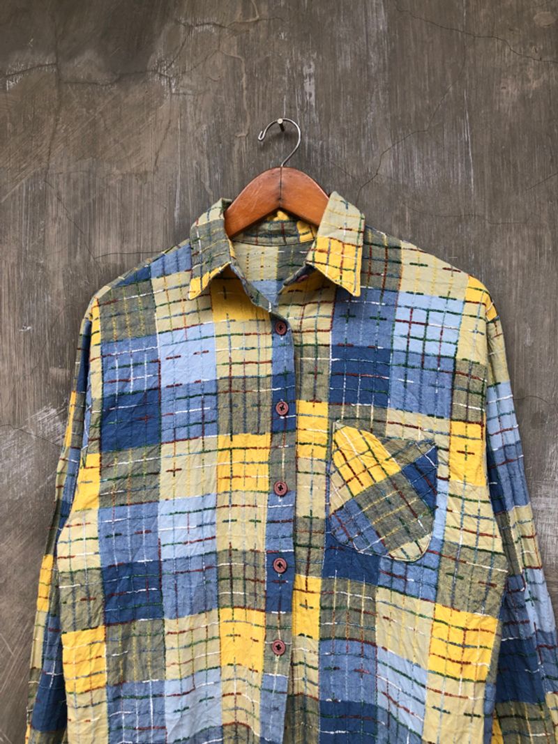 Unisex - Unknown Sashiko Style Button Up Shirt, foto 2