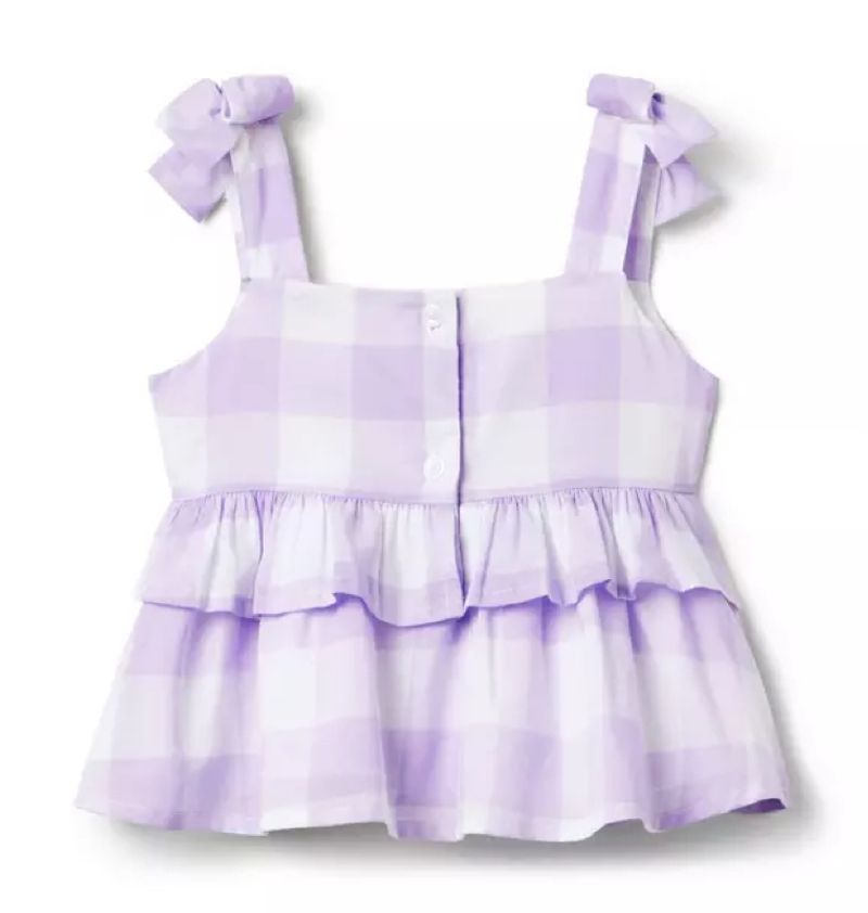 Janie and Jack - gingham peplum cropped top, foto 2