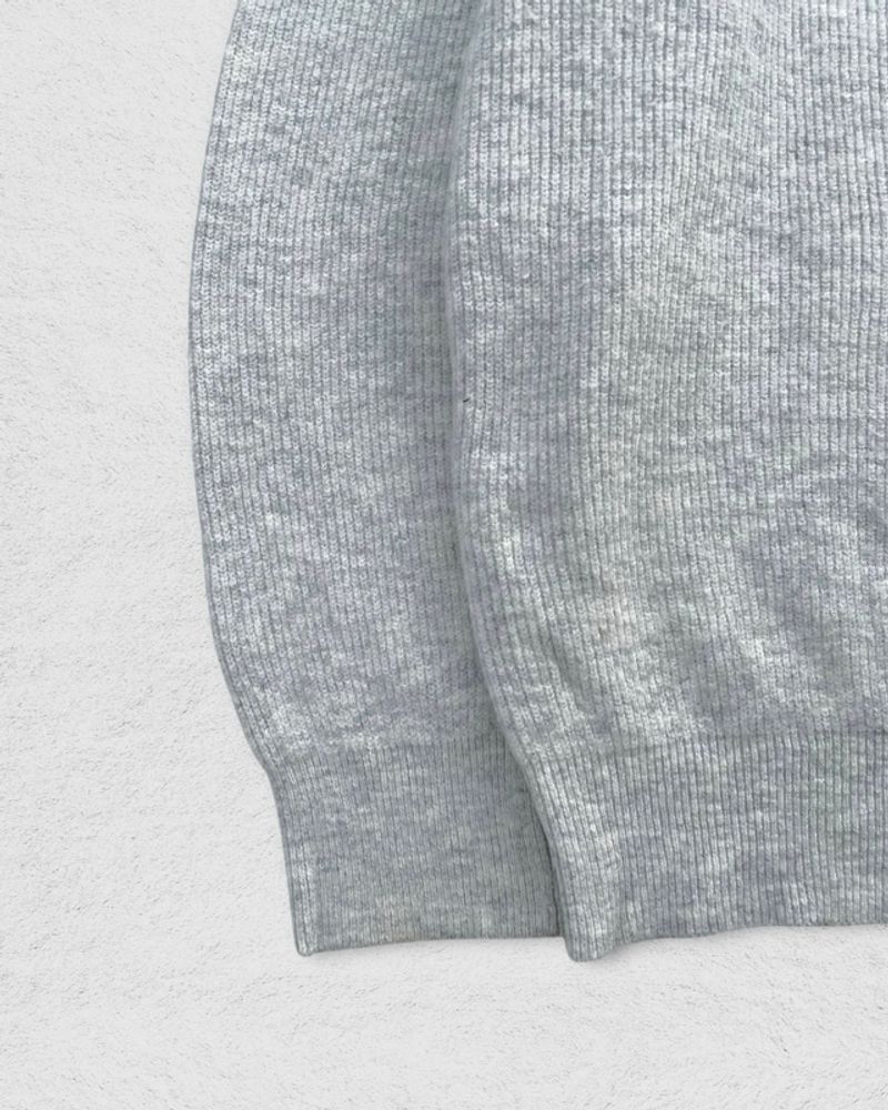 LOGAN WAFFLE LIGHT GREY O-NECK CARDIGAN, foto 8