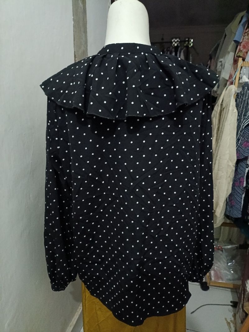 kemeja polka sailor GU size L, foto 4