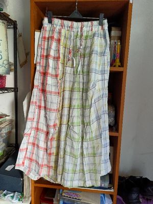 Colourfull Boho Plaid Cullotes Wide-leg