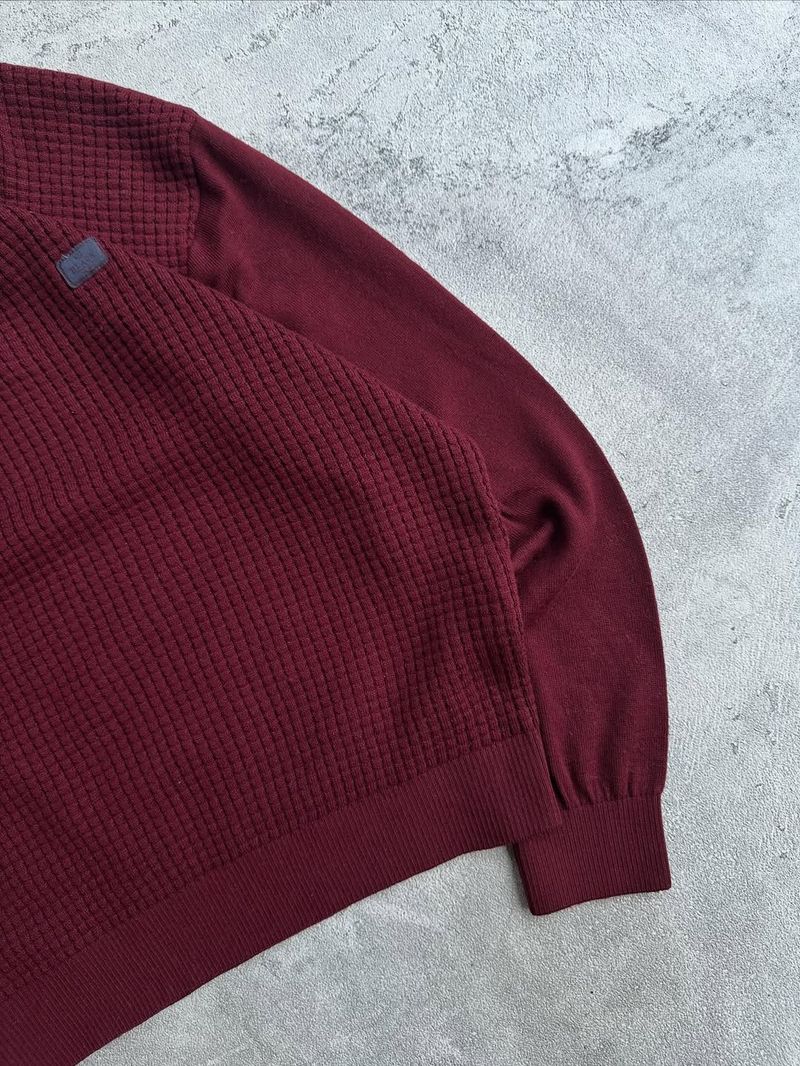 K.J knitwear vintage basic half button textured sweater, foto 2
