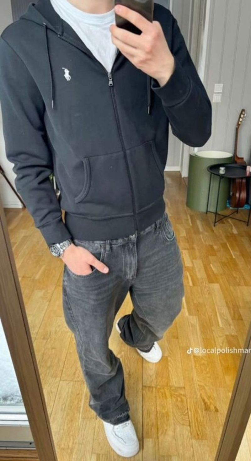 hoodiezip polo rl (charcoal), foto 2