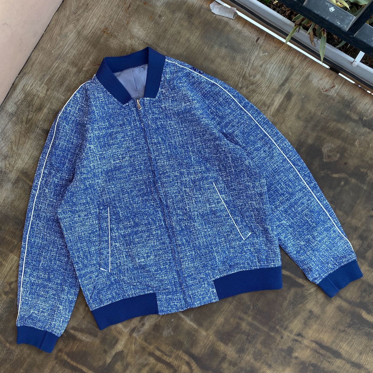 ZARA Vintage Casual Windbreaker Pria blue