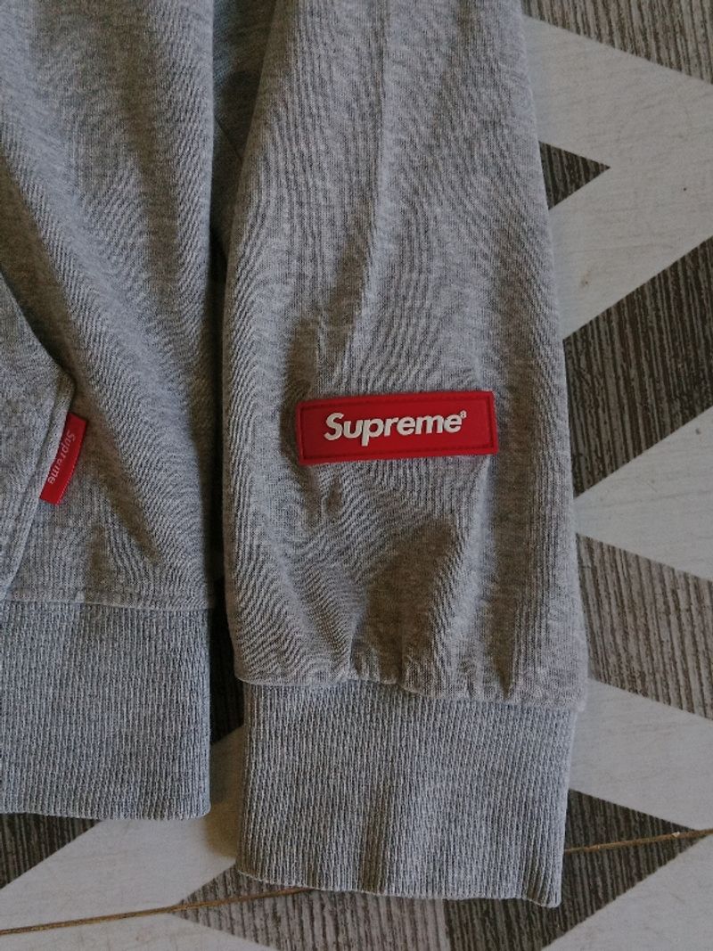 Hoodie supreme abu-abu, foto 2