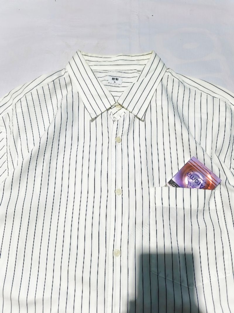 Kemeja Casual Salur Uniqlo, foto 2