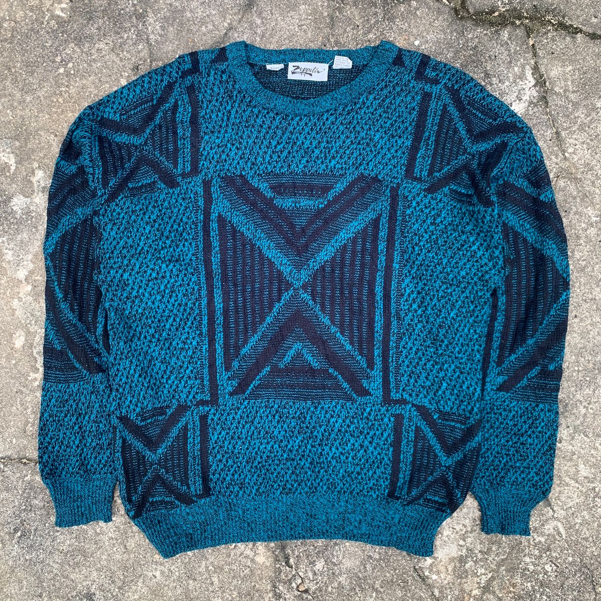 Vintage Grunge Cardigan Pria navy black