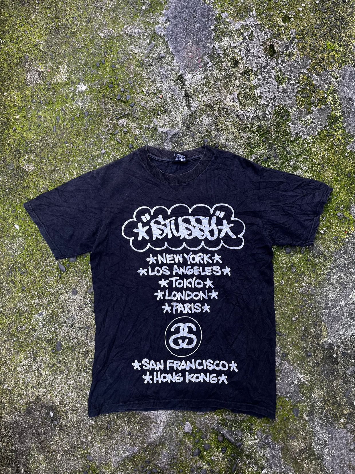 Stussy Casual T-shirt Pria black