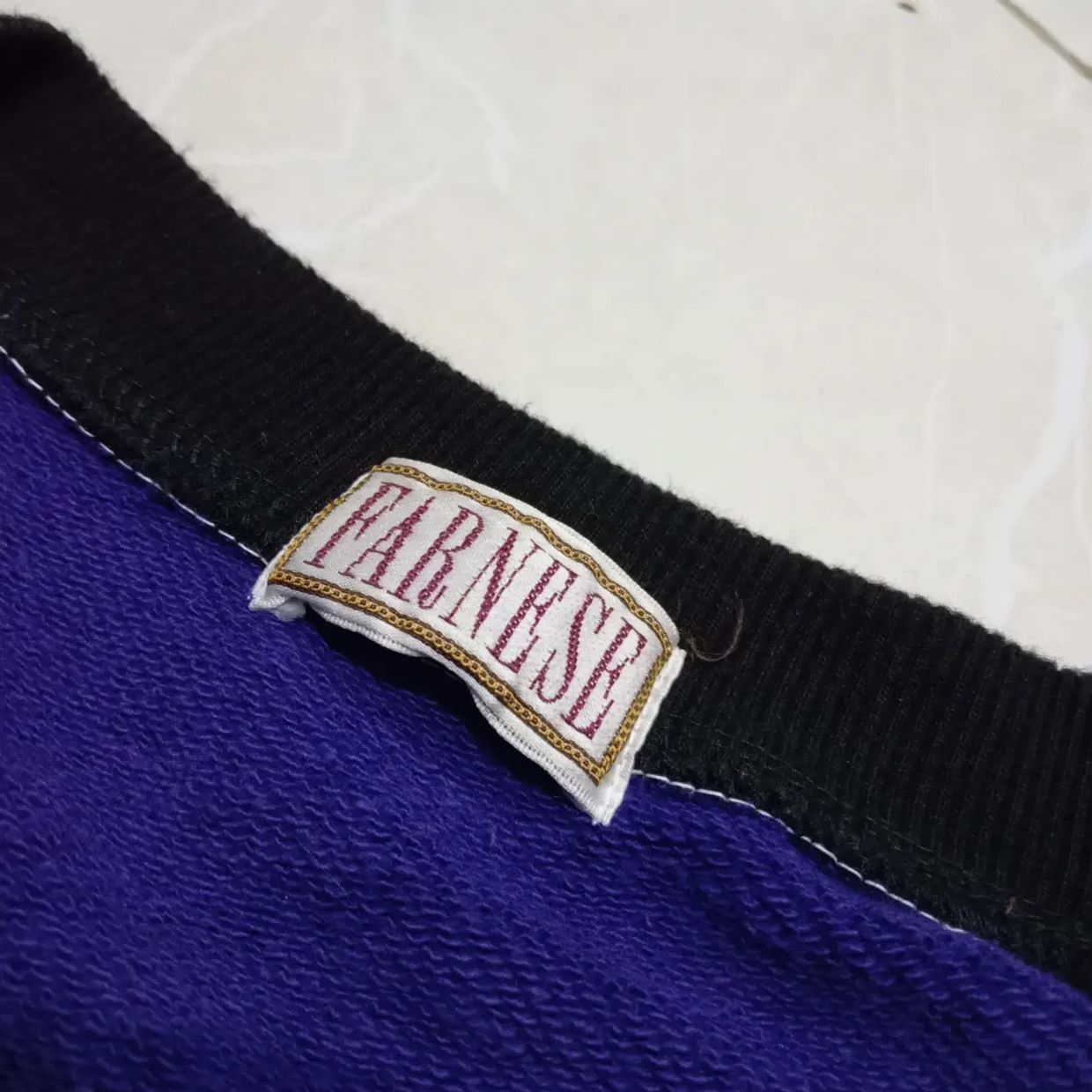 Farnese Vintage Sweatshirt Pria white red, foto 4