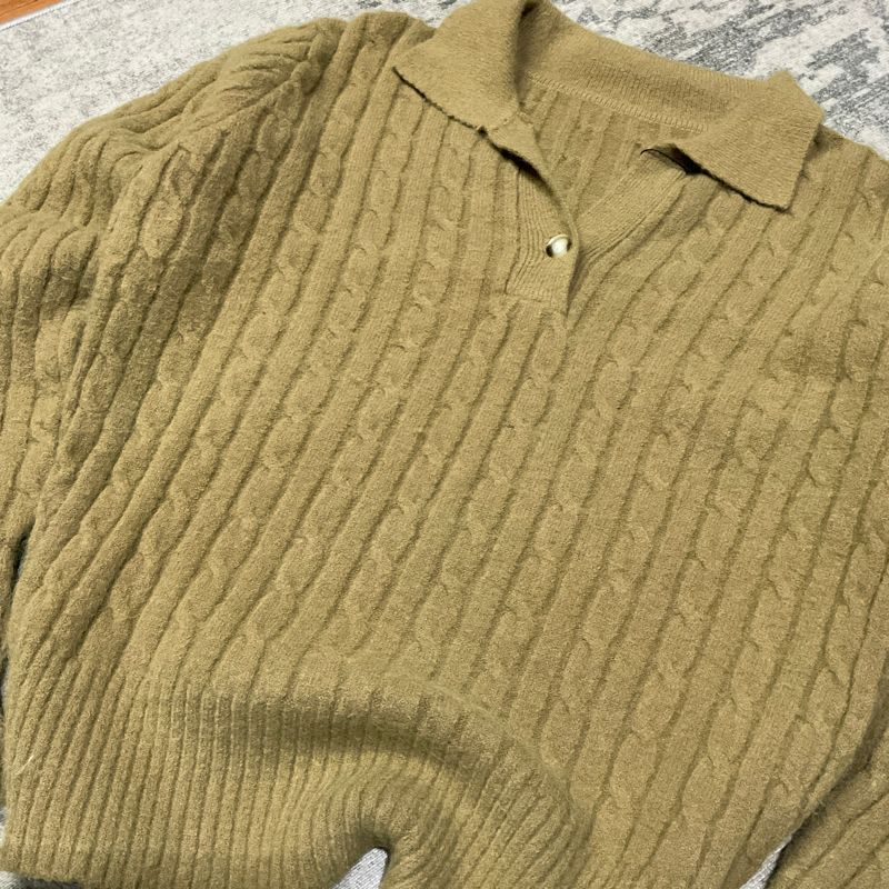 Sweater rajut kepang, foto 4