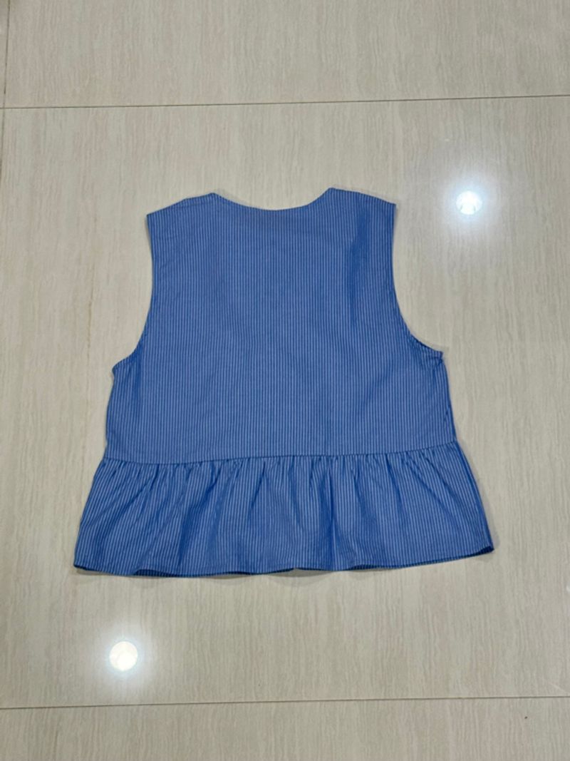 Lascada Blue Sleeveless Shirt, foto 2