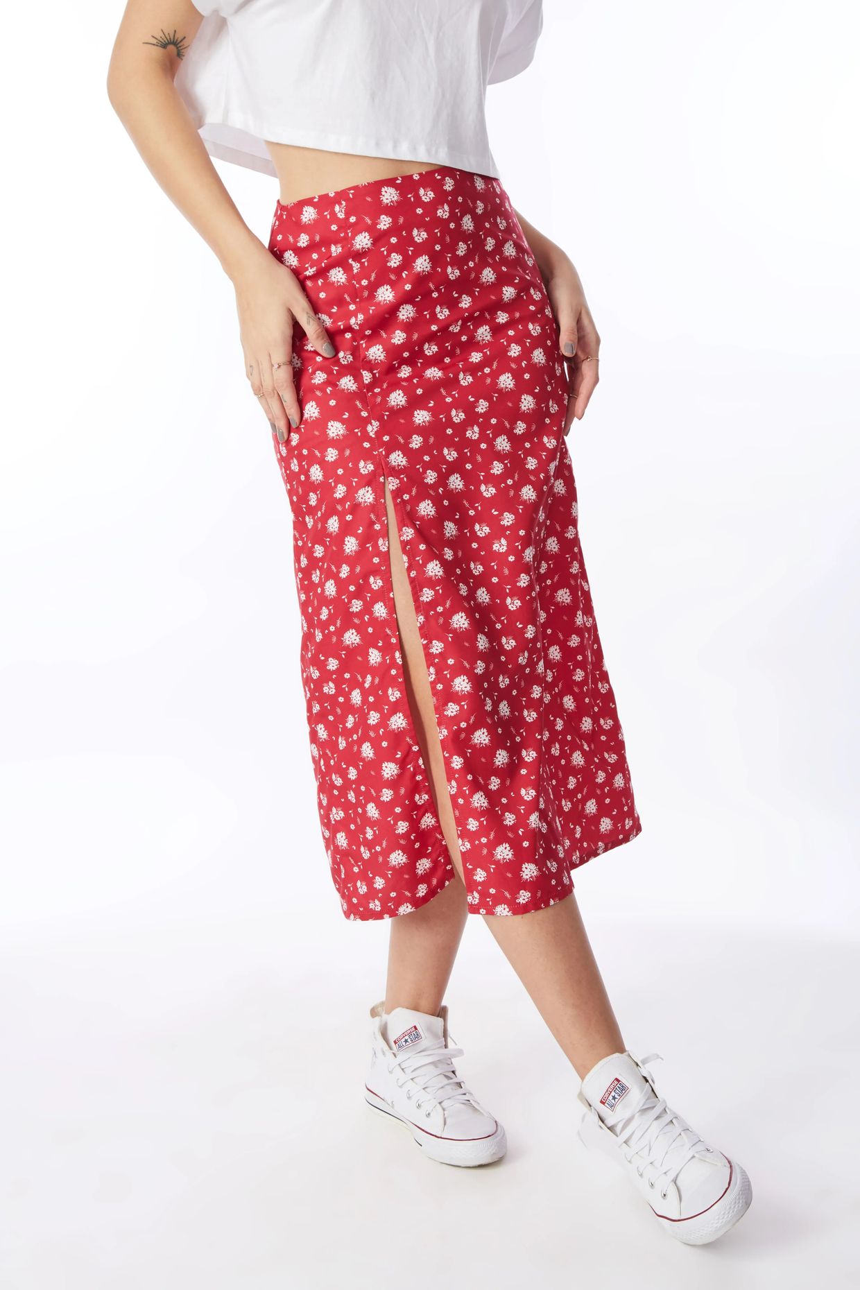 Stradivarius Casual Skirt Wanita red