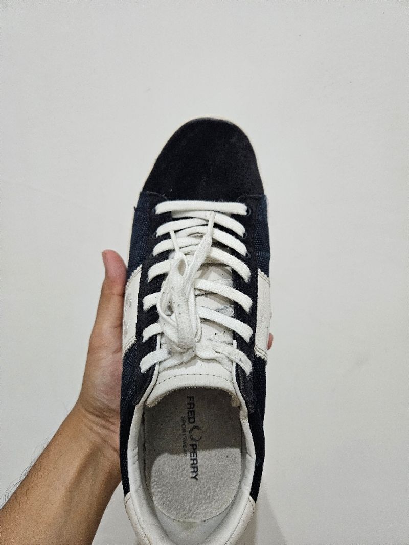 Sepatu rare casual fred perry mix kulit, foto 2