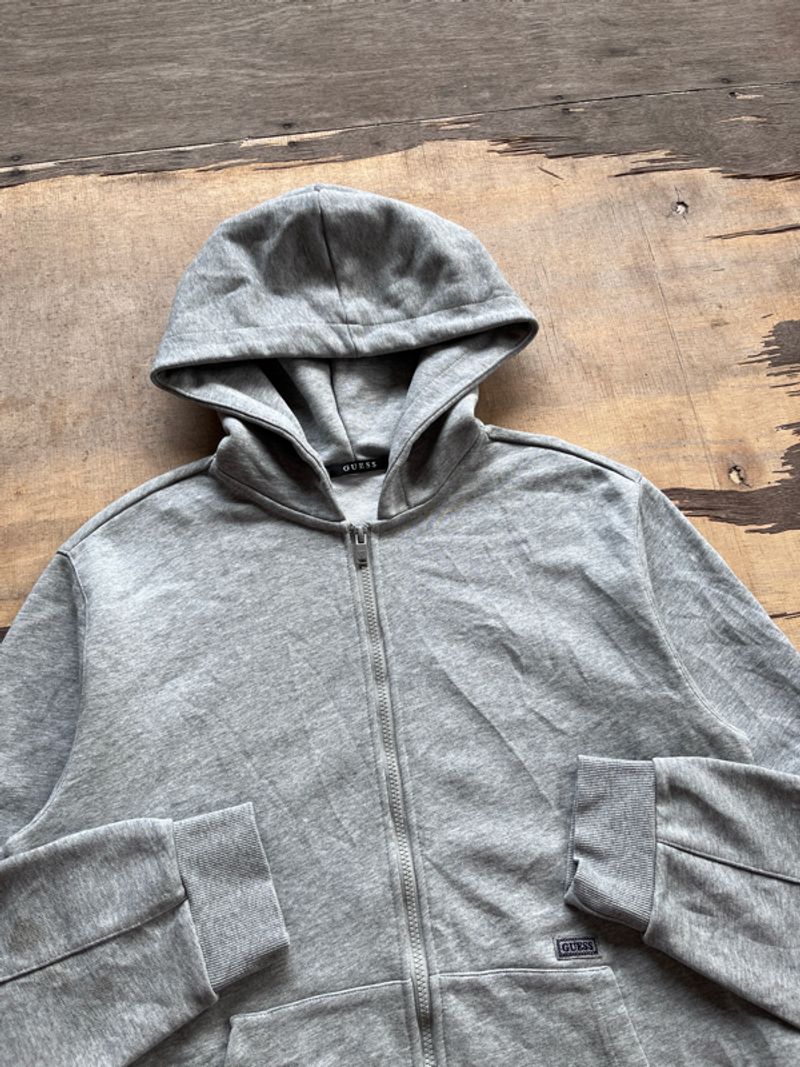 Hoodie Zipper Guess Small Logo Grey, foto 2