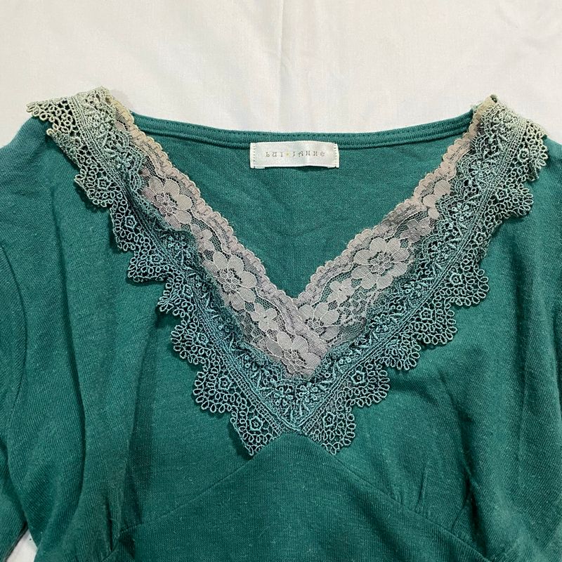green lace longsleeve, foto 4