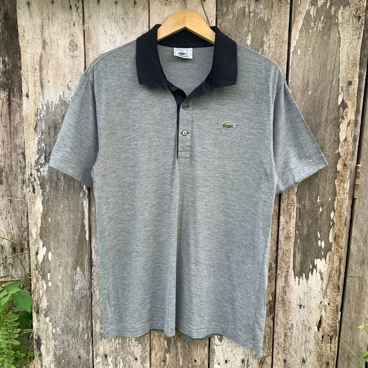 Lacoste Vintage Casual Polo shirt Pria black gray
