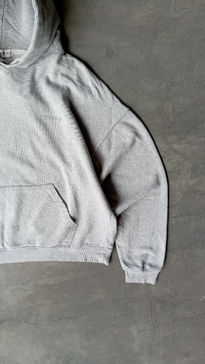 2000's Heavyweight Gray Cropped Hoodie Boxy, foto 2