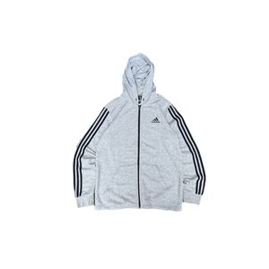 ADIDAS Originals Signature Gray Zip Up Hooded