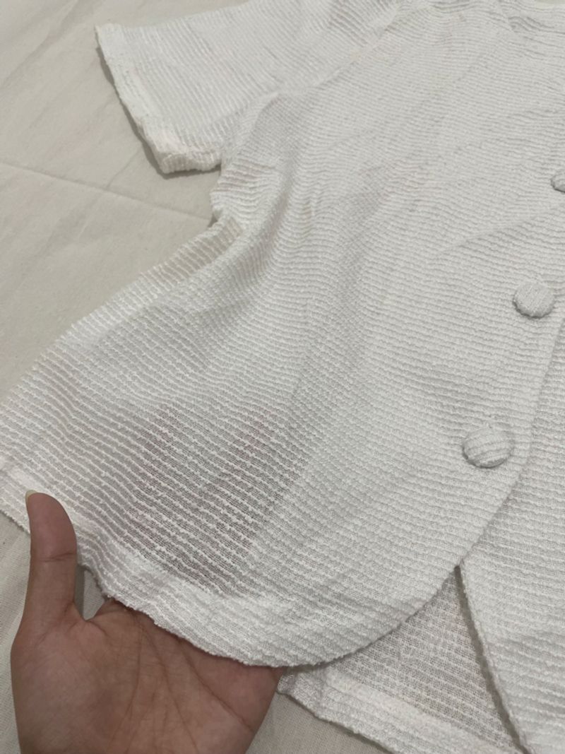 white button top | blouse putih, foto 4