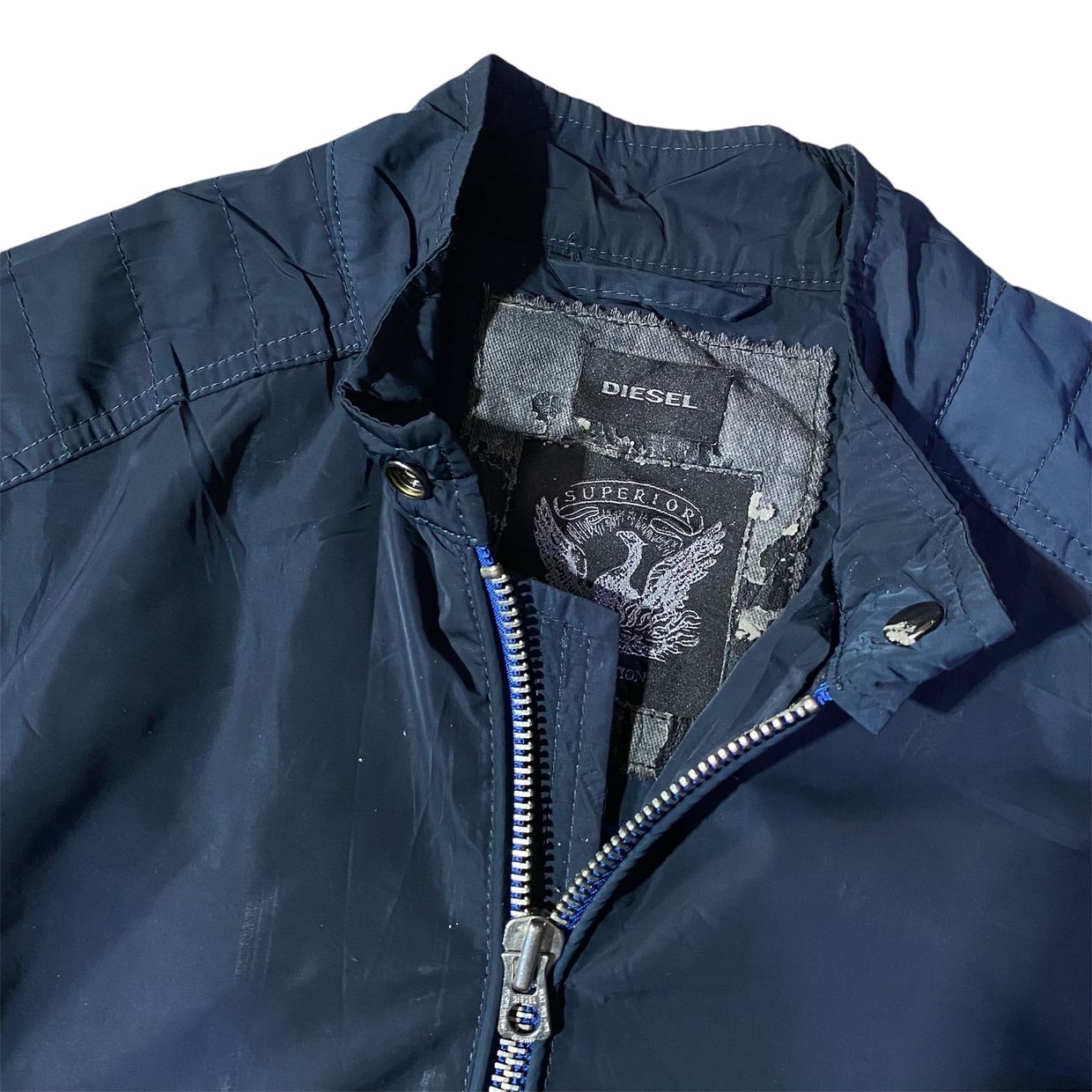 Diesel Luxury Bomber jacket Pria navy, foto 4
