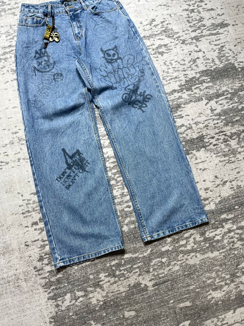 Atthemoment graphic denim baggy pants, foto 5