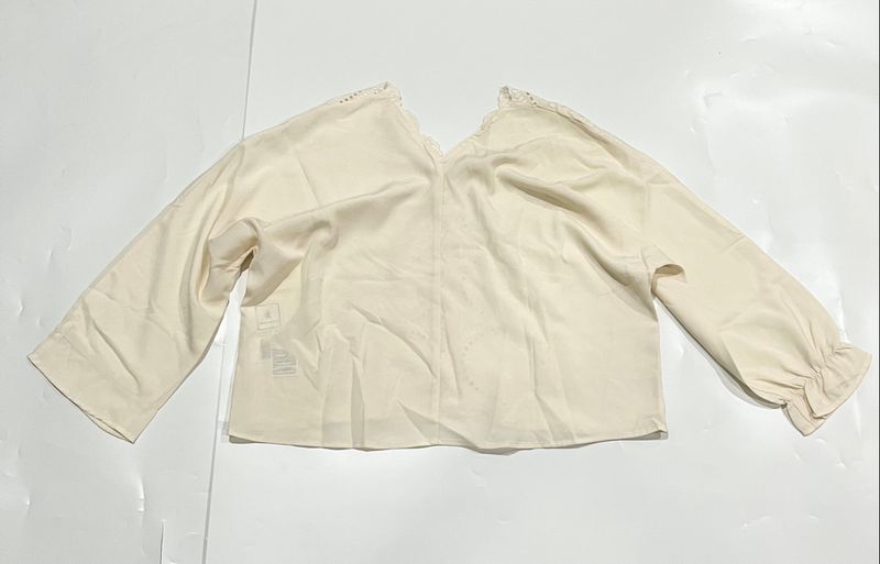 Blouse atasan Krem Polos, foto 2
