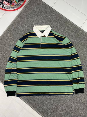 Streetwear Casual Polo shirt Pria green black