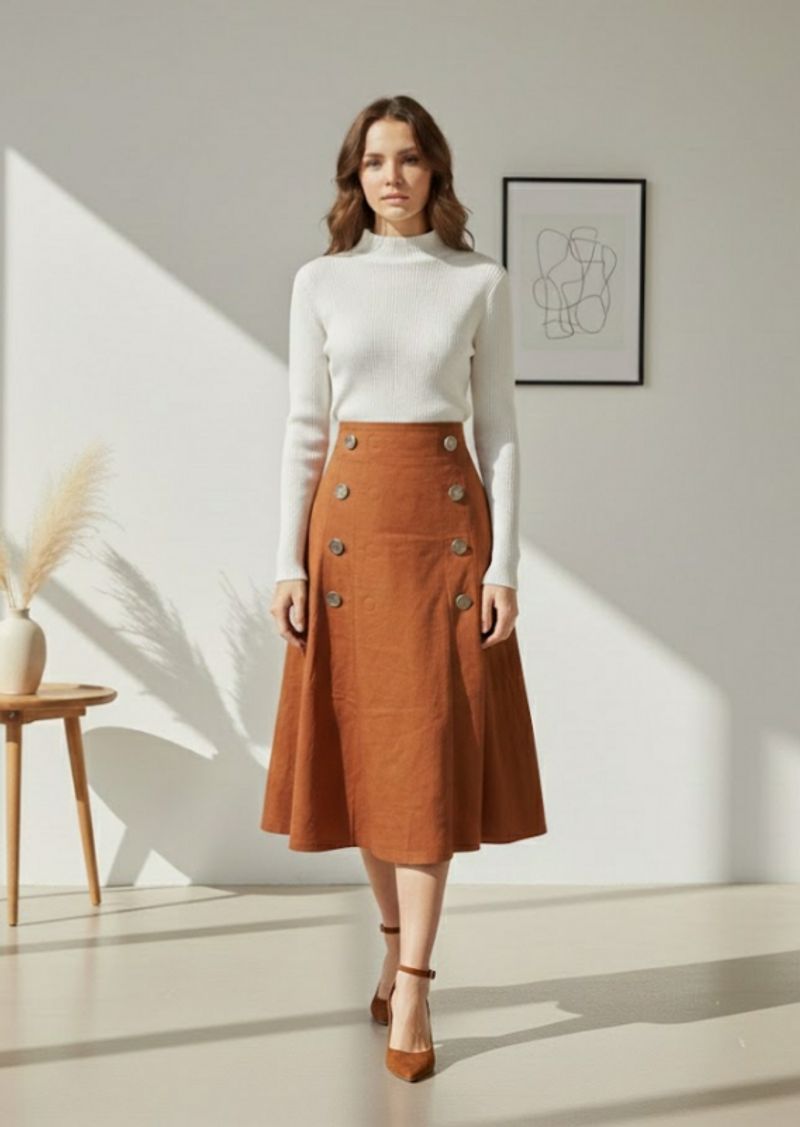 Kellan Cottom Midiskirt, foto 5
