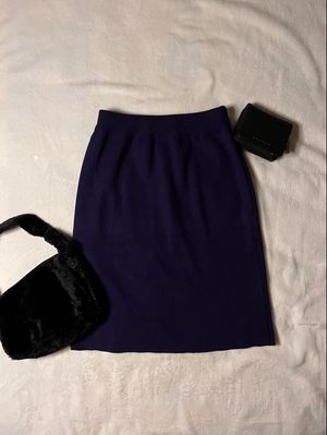 Navy knit skirts