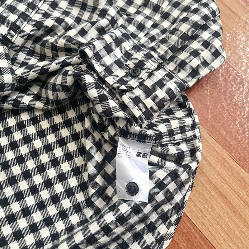 Kemeja Flanel Uniqlo Double Pocket, foto 5