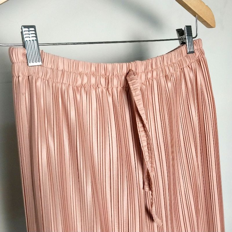 Celana Panjang Plisket Pink, foto 3