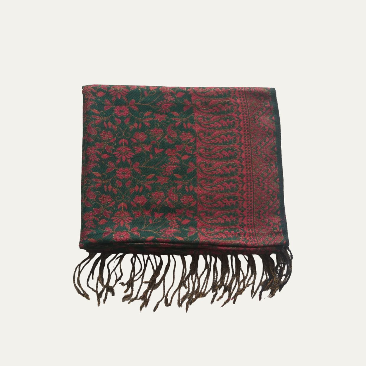 Casual Scarf Wanita burgundy green