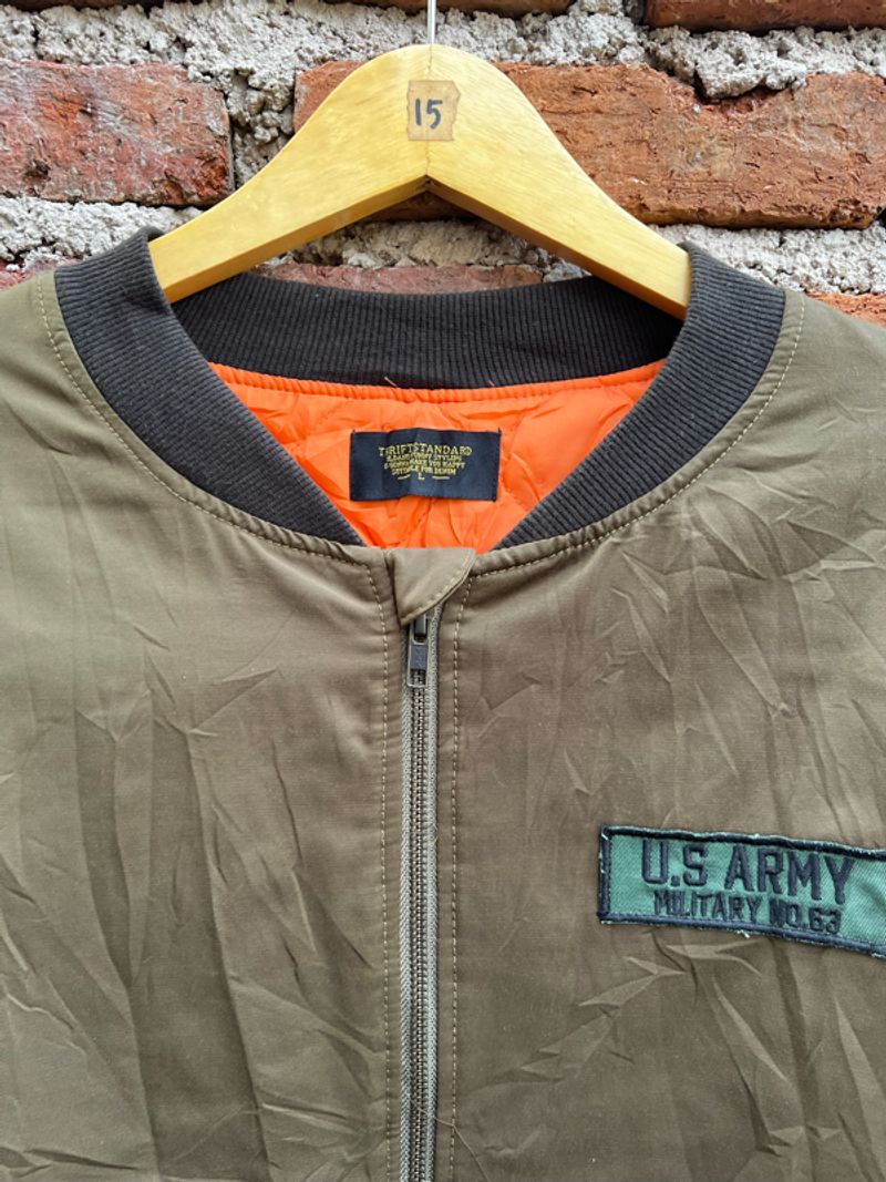Bomber Thriftstandart hijau army, foto 4