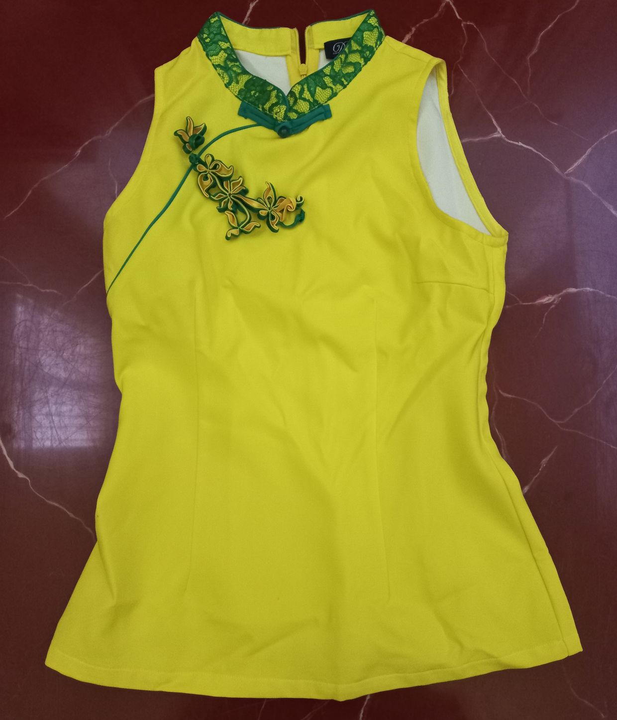 Luxury Blouse Wanita green yellow