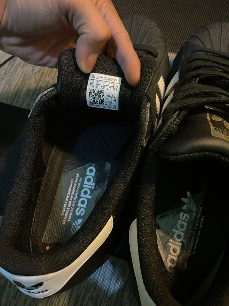 ADIDAS SUPERSTAR BLACK WHITE SZ 43, foto 5