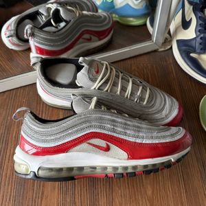 Nike Air Max 97 Platinum University Red Original