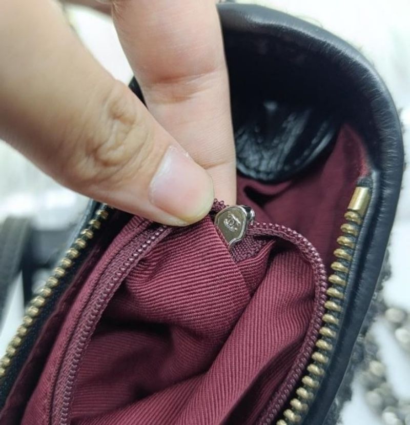 Chanel Gabrielle Tweed Sling bag black, foto 4