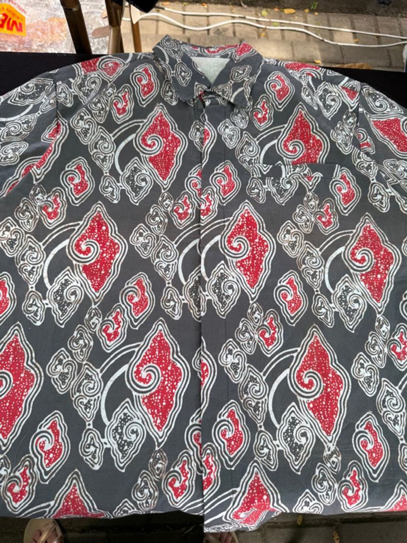 New kemeja batik cap pria mega mendung, foto 3