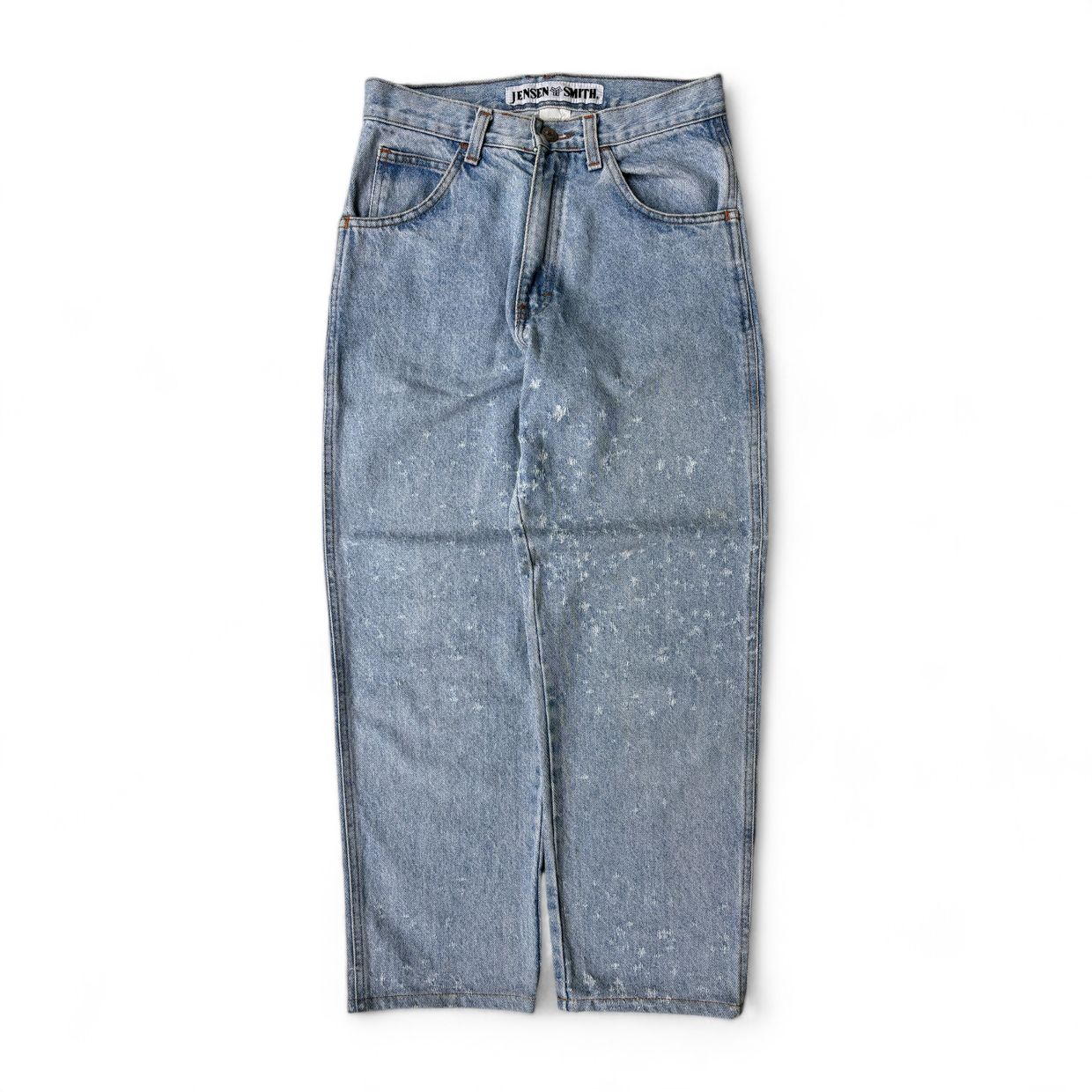 Vintage Casual Wide leg jeans Wanita white blue